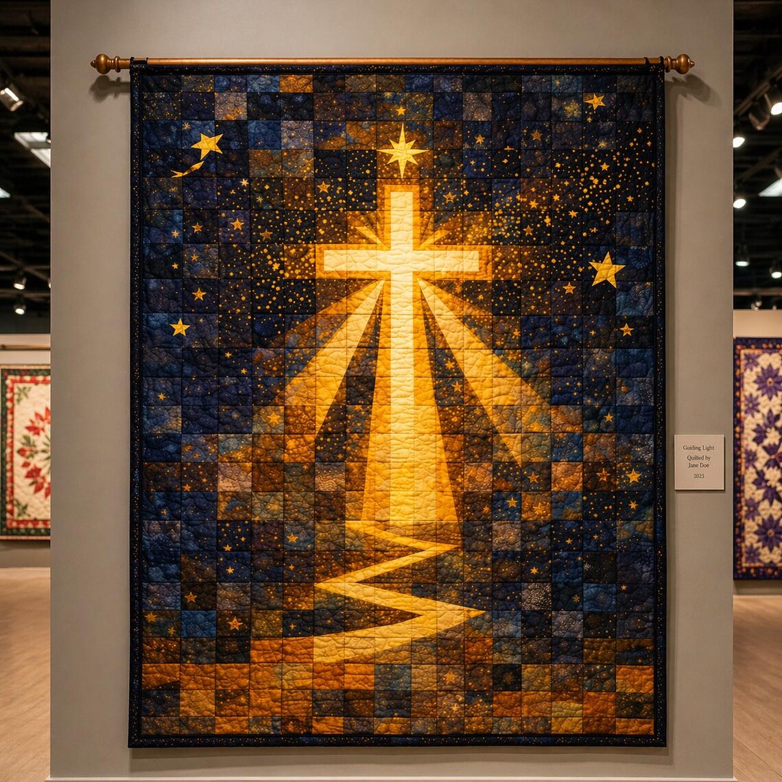 Guiding Light Christian Cross Quilt Pattern Booklet, Religious Sewing ...