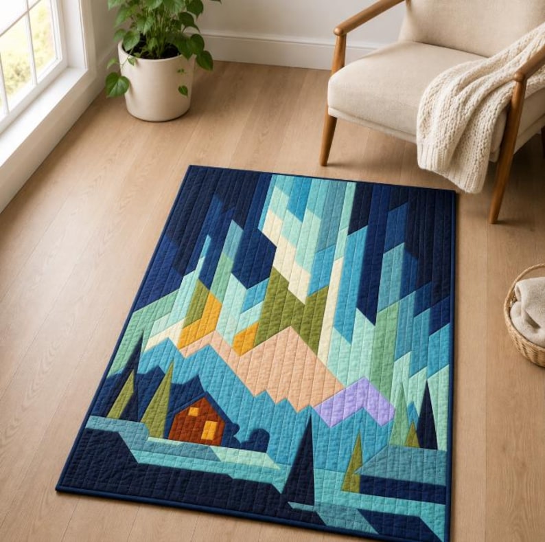 Alpine Pulse Quilt Pattern – Aurora Mountain Cabin Wall Hanging ...