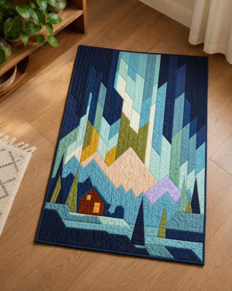 Alpine Pulse Quilt Pattern – Aurora Mountain Cabin Wall Hanging ...