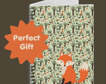 Whimsical Forest Fox Notebook: Journal, School, Nature Lovers