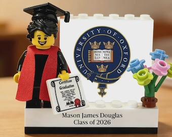 Minifigura de graduación personalizada, recuerdo de graduación, regalo de graduación de 2026