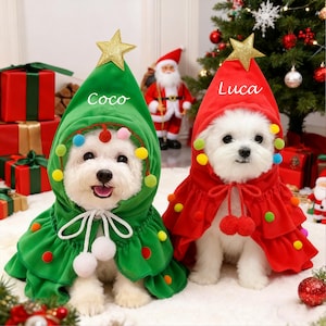 Weihnachts-Kostüm Für Katzen – Mütze & Schal-Set, Kariert, Verstellbar, Aus Weichem Plüsch – Perfekt Für Fotos & Feiern
