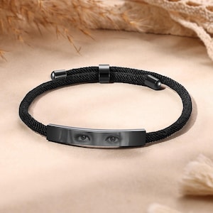 Personalized Eye Photo Bracelet, Human Eye Bracelet, I see You Bracelet for Him, Eye Jewelry Gift, Gifts for Boyfriend,Valentine&#39;s Day Gifts