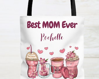 Custom Mother's Day Tote Bag, Personalize Gift, Mom Birthday Gift,  Happy Mother's Day Gift, Gift For Mom, Personalize Tote Bag For Mother