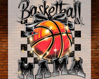 Basketball Mama DTF Transfer: Distressed Sports Mom Design