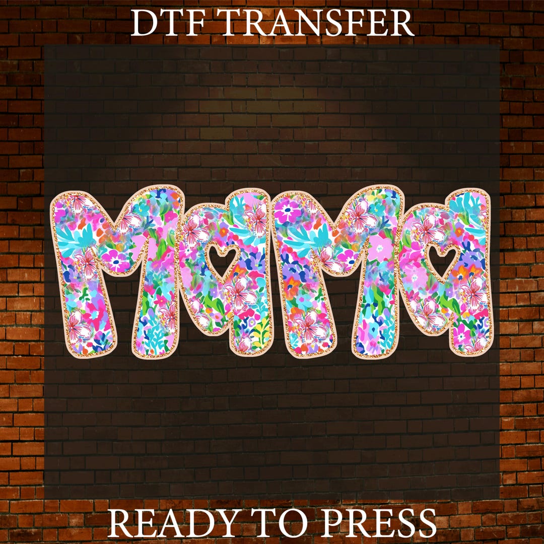 Floral Mama DTF Transfer: Retro Mom Ready to Press - Etsy