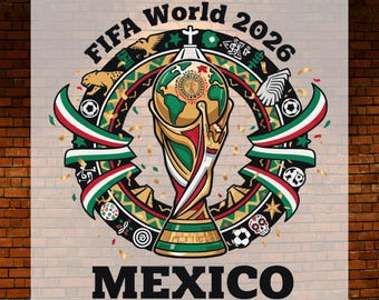World Cup 2026 Mexico Soccer DTF Print, Football Fan Shirt Print