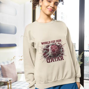 World Cup 2026 Qatar Soccer DTF Print, Football Fan Shirt Design image 6