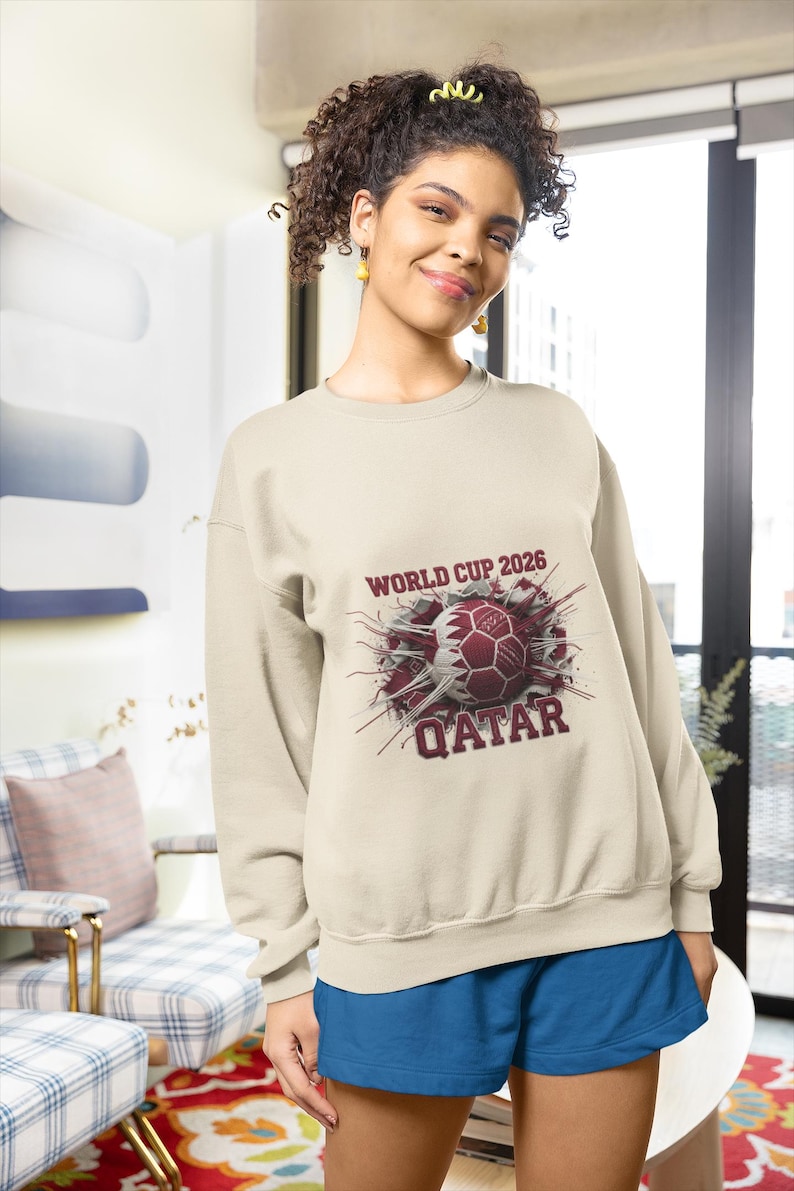 World Cup 2026 Qatar Soccer DTF Print, Football Fan Shirt Design image 6