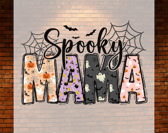 Spooky Mama Halloween DTF Transfer: Fall T-Shirt Design