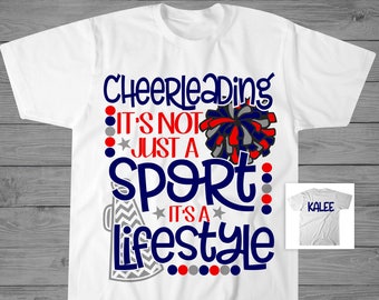 Cheerleading It's Not Just A Sport It's a Lifestyle T-Shirt | Personalized Cheer Shirt | Cheer Team Gift | Practice Shirt | Cheerleader Gift