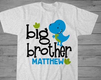 Dinosaur Big Brother T-Shirt | Big Brother Gift | Sibling Shirt | Announcement Shirt | New Brother Gift | Personalized Brother Gift