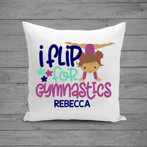 Gymnastics Pillow | Girls Throw Pillow | Gymnastics Pillow Cushion | Gymnastics Gift | Decorative Pillow | Gymnastics Decor | Girls Birthday