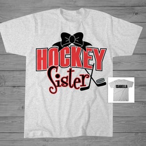 Hockey Sister Shirt | Girls Hockey Shirt | Hockey Sister Gift | Hockey Biggest Fan Shirt | Sports Sister Gift | Hockey Personalized Shirt