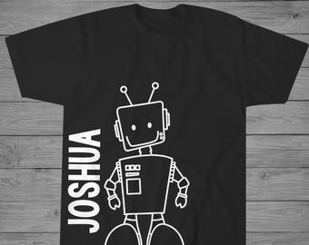 Boys Robot Shirt | Personalized Robot Shirt | Boys Robot Birthday Shirt | Robot Shirt | Big Brother Gift | Robot Tee | Baby Robot Shirt