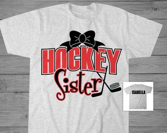 Hockey Sister Shirt | Girls Hockey Shirt | Hockey Sister Gift | Hockey Biggest Fan Shirt | Sports Sister Gift | Hockey Personalized Shirt