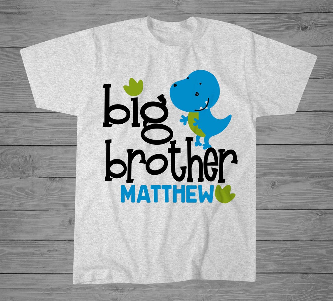 Dinosaur Big Brother Tshirt Big Brother Gift Sibling Shirt — free download