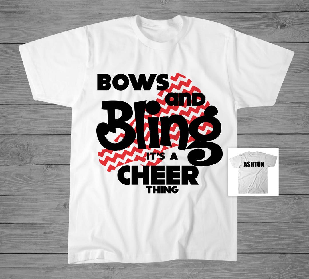 Bows and Bling It's a Cheer Thing T-shirt | Girls Cheer Shirt ...
