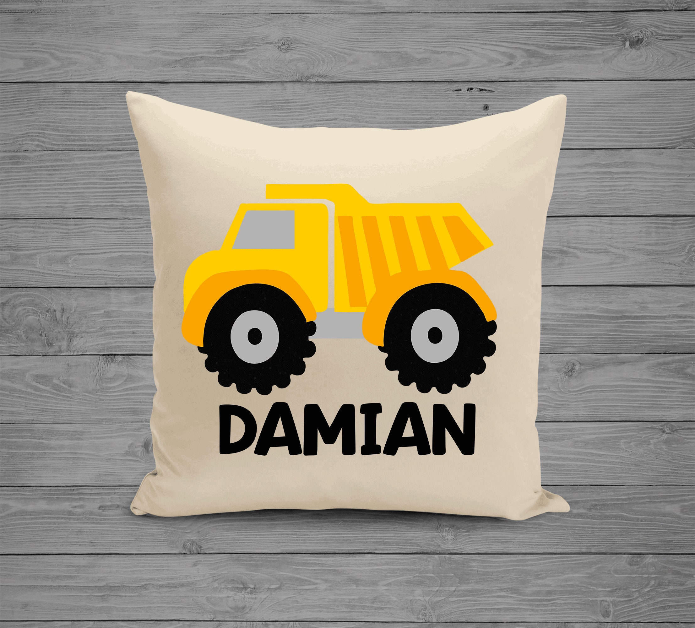 Dump Truck Shaped Pillow, Lorry Cushion for Kids, Decorative