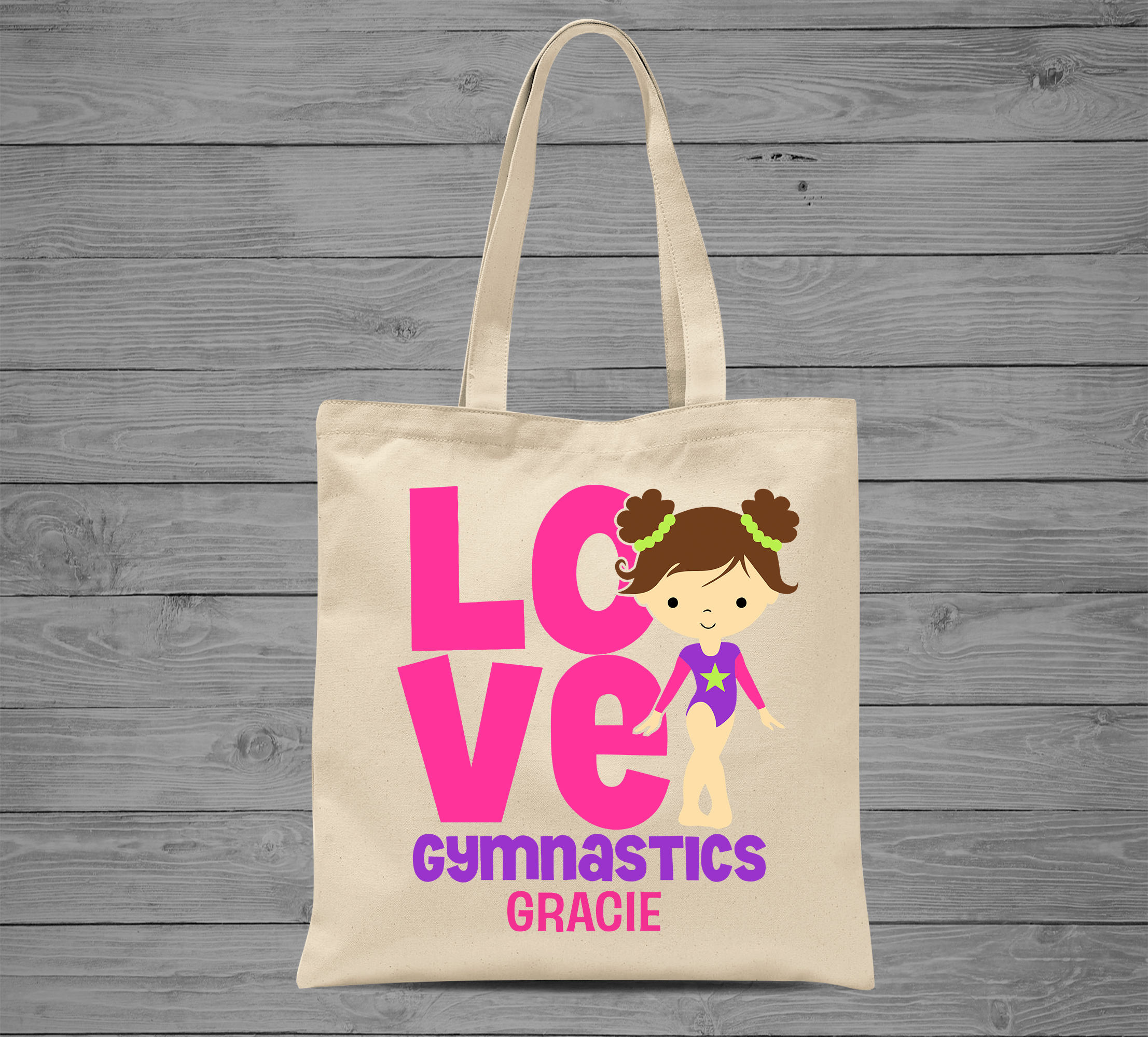 Love Gymnastics Tote Bag Gymnastics Gift Girls Gymnastics Etsy
