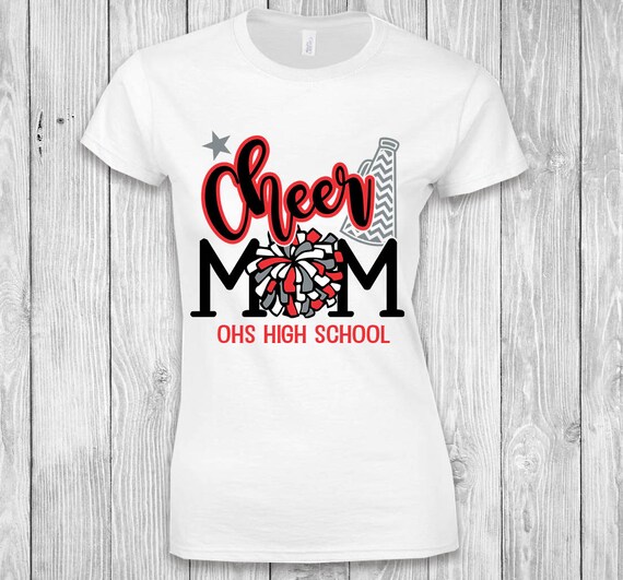 Cheer Mom Personalized TShirt Cheer Mom TShirt Cheer Mom Etsy