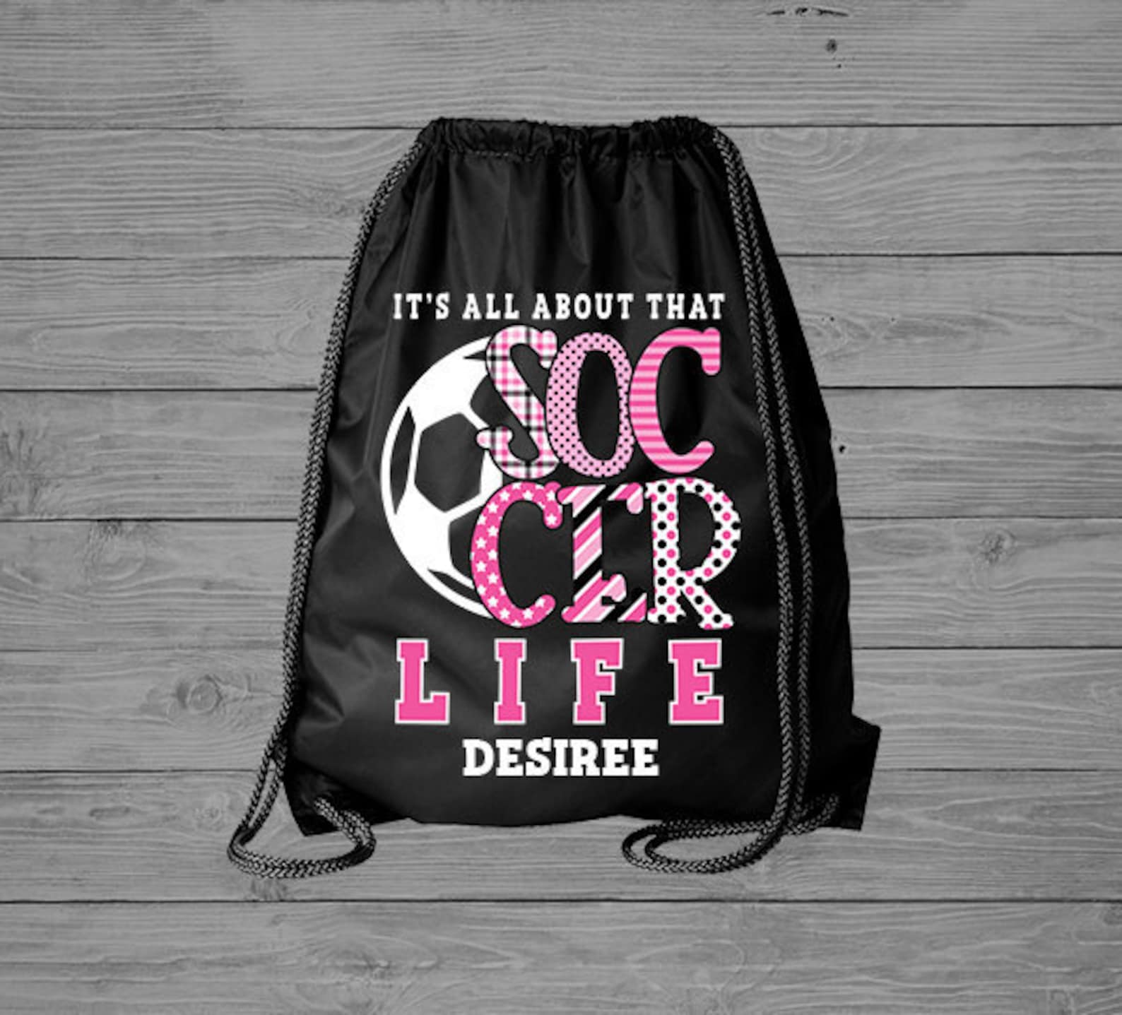 Girls Soccer Backpack Soccer Drawstring Bag Soccer Cinch Etsy