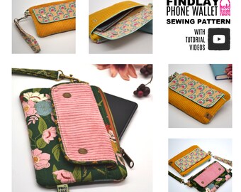 PDF SEWING PATTERN With Tutorial Video Findlay Phone Wallet - Main Image