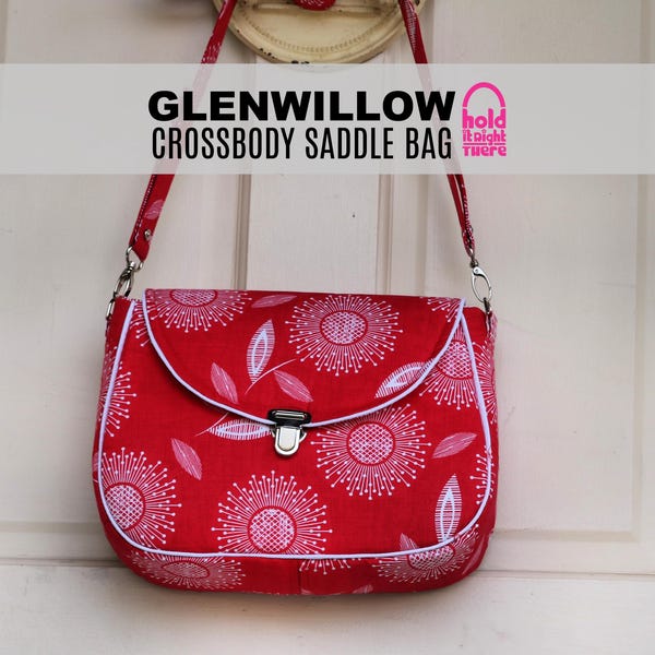 Naaipatroon Glenwillow-zadeltas: crossbody met zakken met ritssluiting (pdf-patroon)