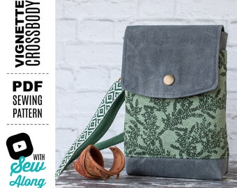 PDF SEWING PATTERN - with tutorial video - Vignette Phone Crossbody Bag - Card Slots - Beginner-Friendly - svg Files - Hold it Right There