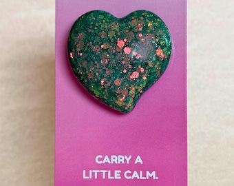 Handmade Resin Pocket Hug Heart: Comfort Token Gift