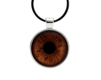 Aangepaste irissleutelhanger met foto, gepersonaliseerd oogsleutelhangercadeau, brons zilver goud varianten, unieke aandenken, aangepast cadeau voor hem en haar