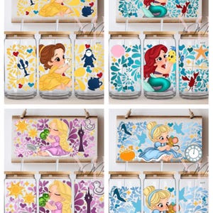 Papier d'emballage PHYSIQUE UV DTF, 16 oz • Bébé princesse • Impression par transfert prête à l'emploi pour toutes les surfaces dures