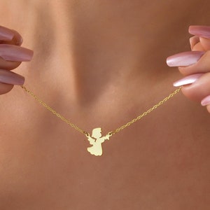 Dancing Child Pendant Necklace | Gold-Plated Sterling Silver for Free Spirits & Joy Lover- Gift For Friend- Gift for Valentine&#39;s Day-