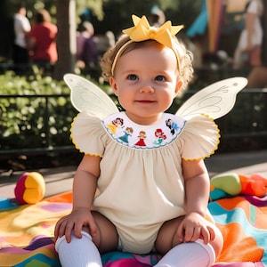 Princess Birthday Hand-Smocked Bubble Romper – Birthday Party Dress, Baby Girl 1st Birthday Outfit Set, Baby First Birthday, Birthday Gift