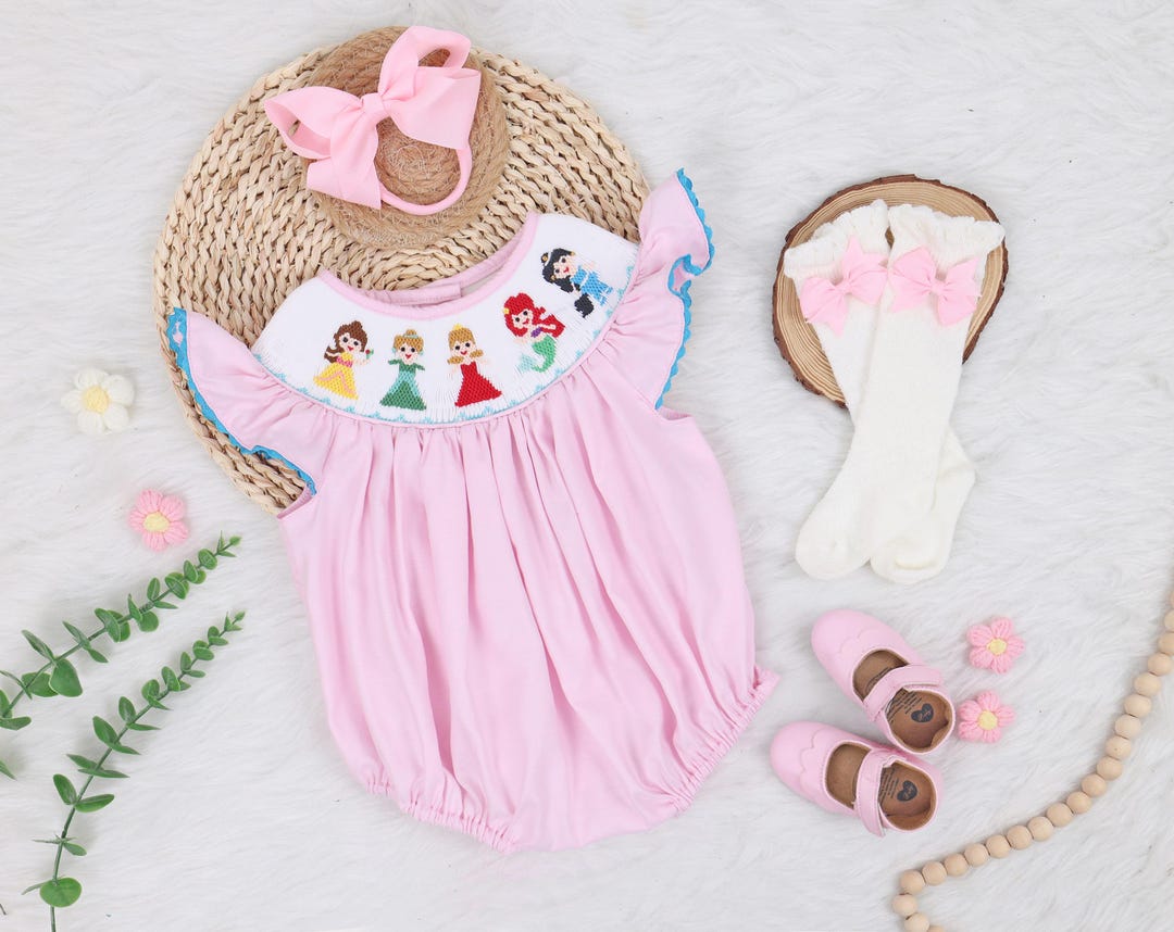 Pink Queen White Romper For Little Princess
