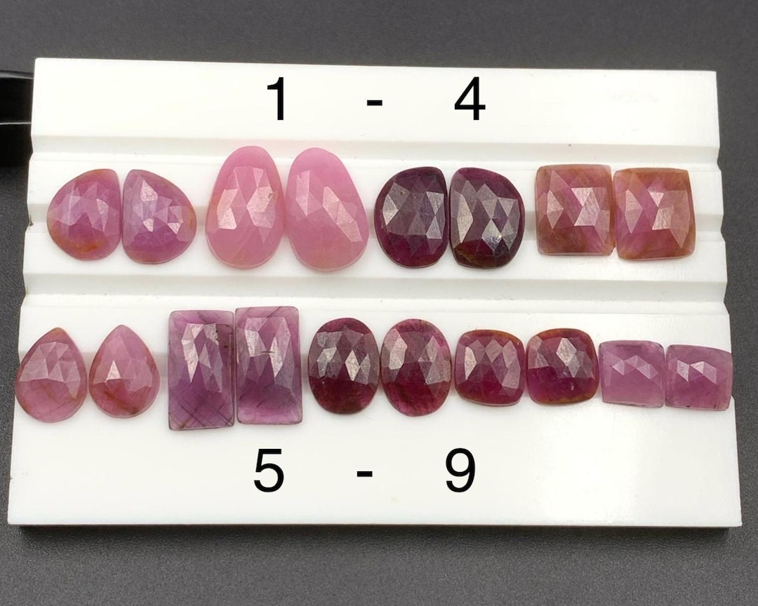 AAA Grade Ruby Rose Cut Cabochon – Smooth Gemstone - Etsy