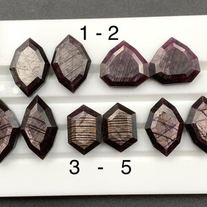 AAA Grade Silk Ruby Step Cut Cabochons Gemstone – Jewelry Making