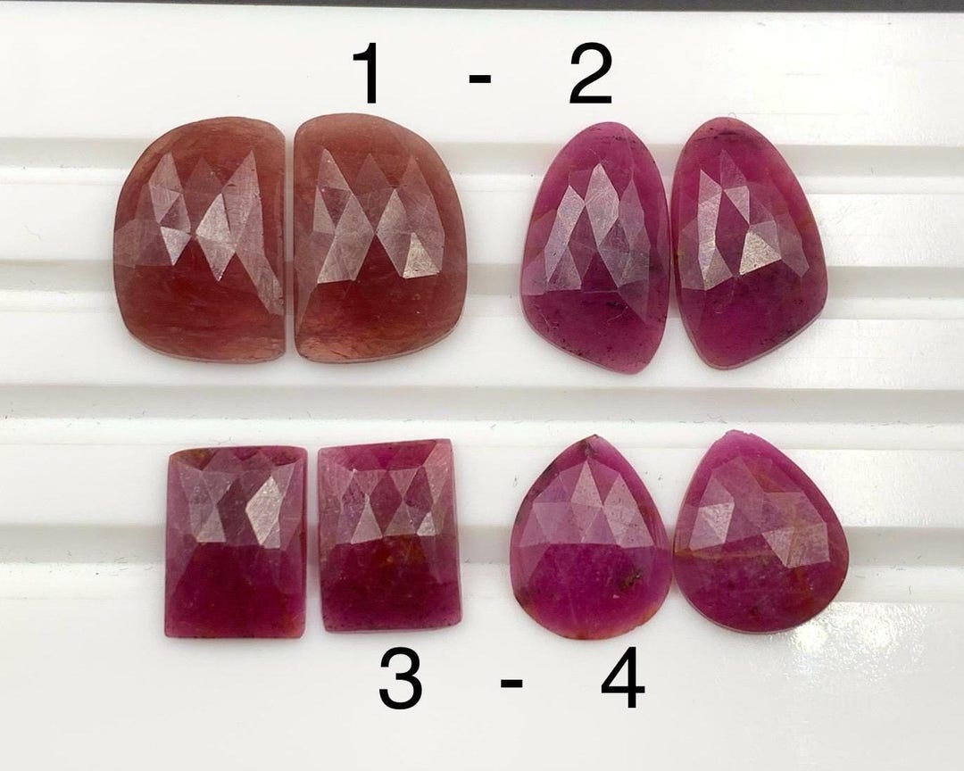 AAA Grade Ruby Rose Cut Cabochon – Smooth Gemstone - Etsy