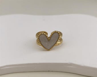 Heart Ring,Heart Shaped Ring,Open End Ring,Adjustable Ring,Women's Ring, Minimalist Ring,Gift For Her