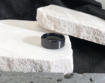 Black Thumb Ring,Fashion Men Ring,Wide Band Ring,Simple Ring,Gift Ring,Party Band,Minimalist Ring,Men Ring,Unisex Ring
