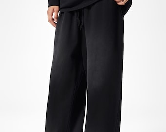 Basic Blanko schlichte Jogginghose Trendige gewaschene blank Jogginghose für Streetwear Oversized gewaschene Jogginghose Vintage gewaschene Jogginghose