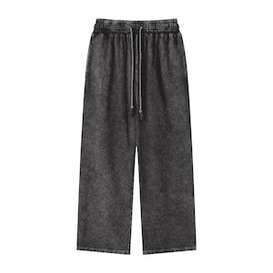 Basic Blank plain sweatpants Trendy washed blank sweatpants for streetwear Oversized washed sweatpants Vintage washed sweatpants