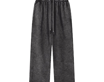Basic Blanko schlichte Jogginghose Trendige gewaschene blank Jogginghose für Streetwear Oversized gewaschene Jogginghose Vintage gewaschene Jogginghose