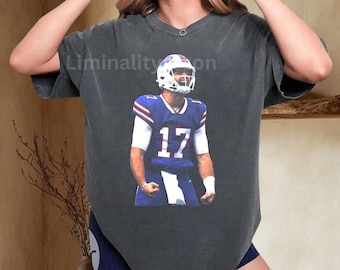 Josh Allen Vintage T-Shirt: Faded Black Cotton Baseball Tee