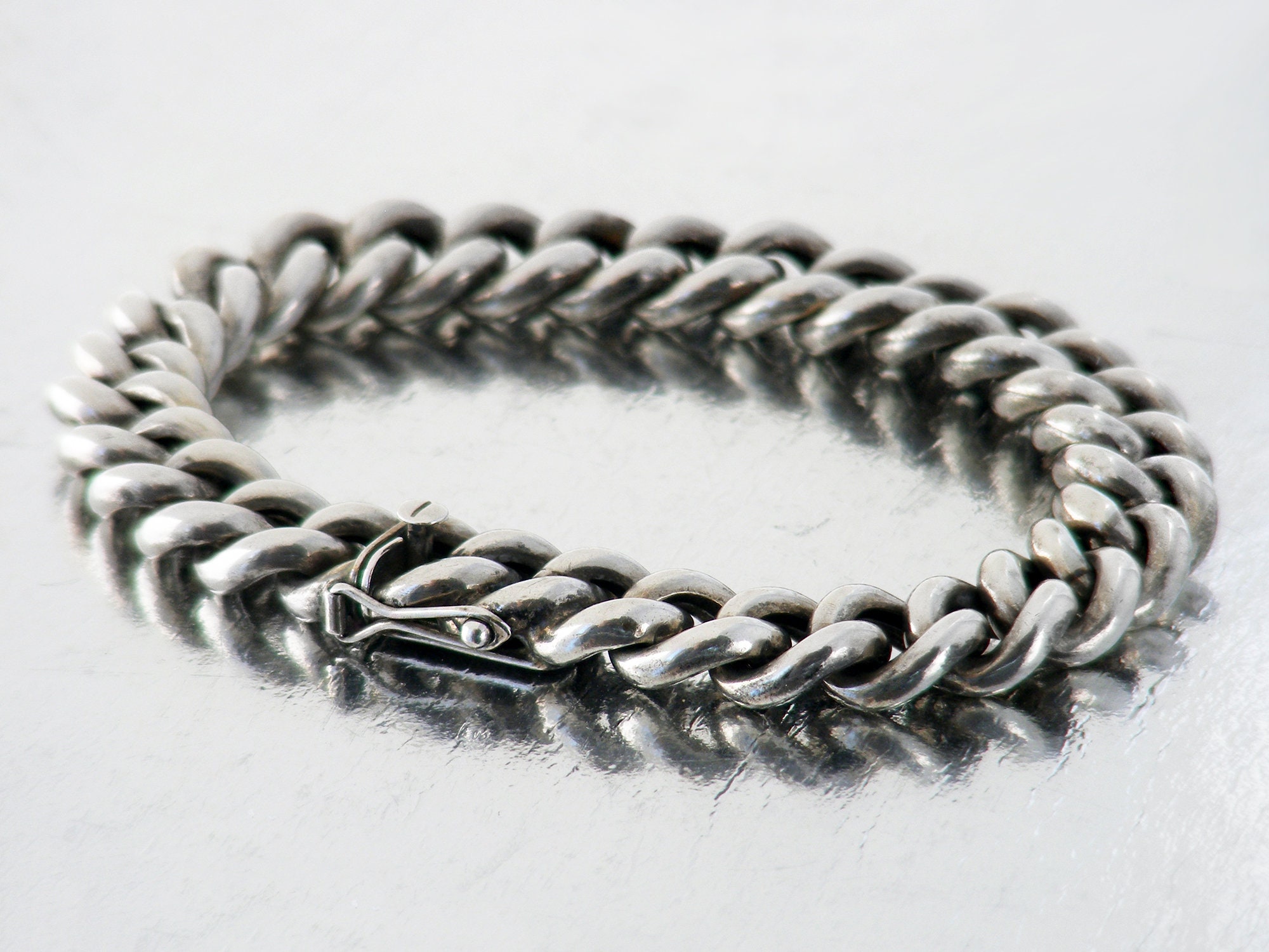 silver chain and bracelet