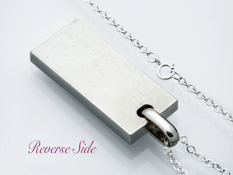 Vintage Sterling Silver Ingot Pendant 1977 English Hallmarks Unique 40th Birthday Gift Heavy 1 Ounce Silver Ingot 30 Inch Long Chain