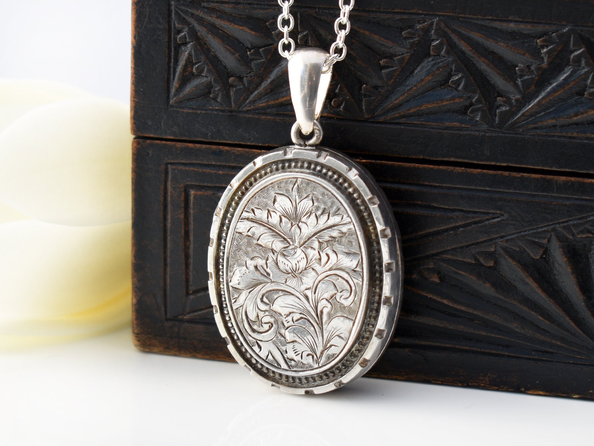 Oval Victorian Sterling Silver Locket 