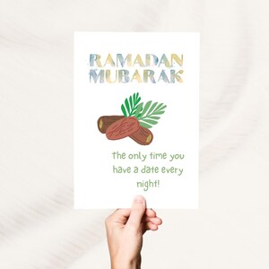 Grappige ramadan-wenskaart - "de enige keer dat je elke avond een date hebt!"