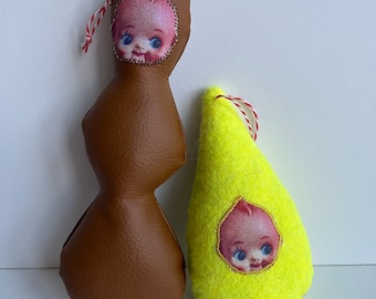 Poop and Pee Kewpie Ornament Set