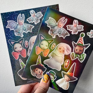 Halloween Creepy Girl Sticker Sheet